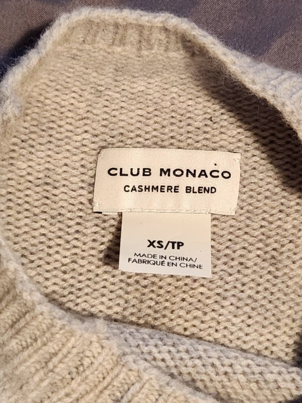 used, Club Monaco Cashmere Blend Top, Ladies Extra Small
